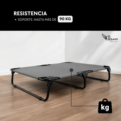 PEGASO Cama Elevada para Perro tamaño Extra Grande, 122x92x18 cm (Mod KM-EG)