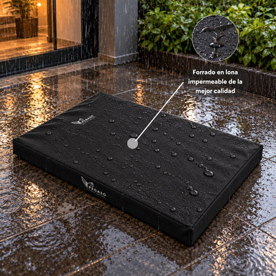 PEGASO Colchón para Mascota, Lona de Alta Resistencia, Impermeable, con cierre, 8 cm Grosor (CH, MD, GD, EG)