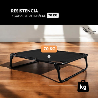 PEGASO Elevated Dog Bed for Large Dogs, 92.5x76x18 cm (Mod KM-GD)
