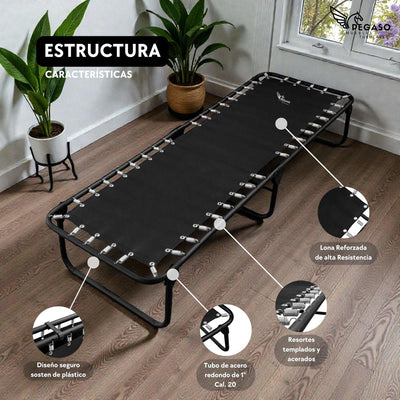 Catre Camastro Plegable / de Lona Reforzada (Mod KSL)