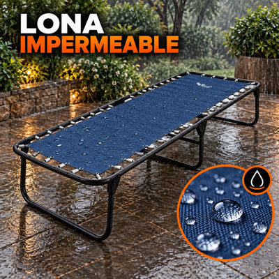 Catre Camastro Plegable / de Lona Reforzada + Colchón de Hule Espuma 3 cm (KSL-H)