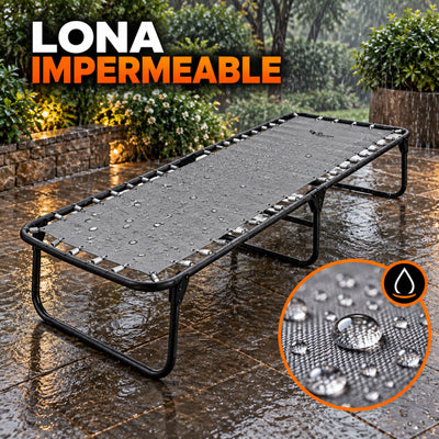Catre Camastro Plegable / de Lona Reforzada + Colchón de Hule Espuma 3 cm (KSL-H)