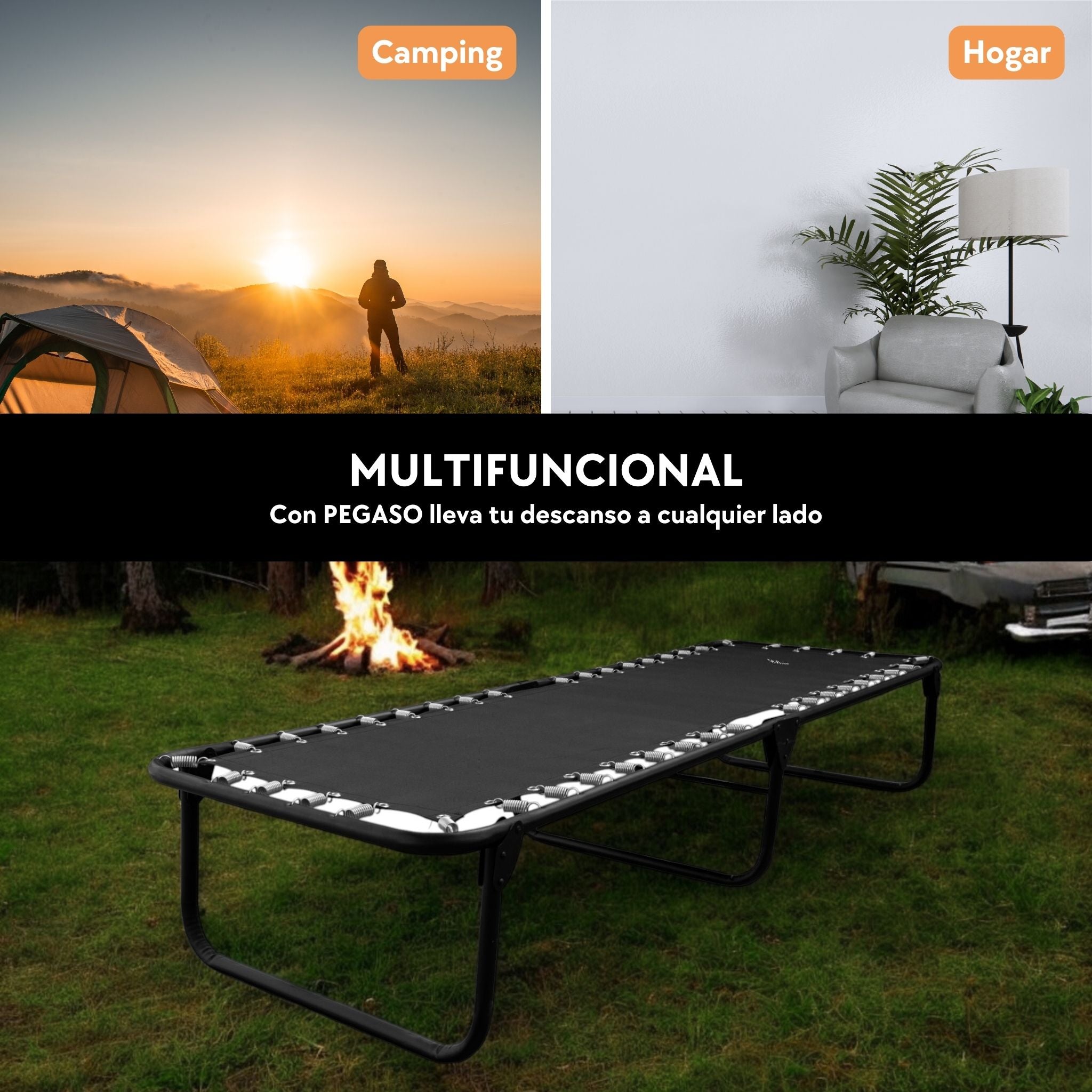 Catre Camastro Plegable / de Lona Reforzada (Mod KSL)