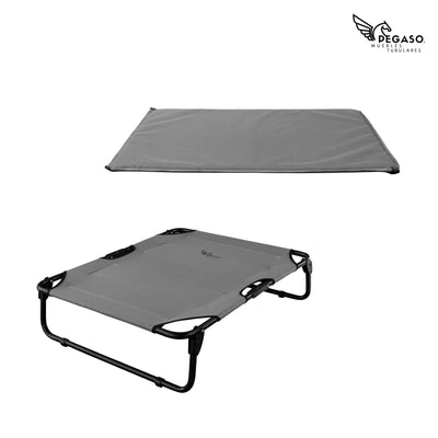 PEGASO KIT Cama/Catre + Colchoneta para Perro tamaño Grande, 92.5 x 75 x 18 cm (Mod KM-GD)