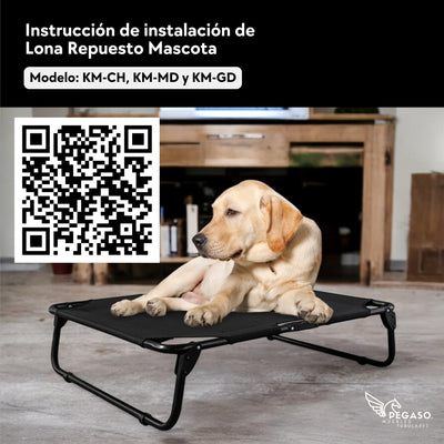 Repuesto de Lona para Catre de Mascota Marca PEGASO, Transpirable, Lavable, Resistente