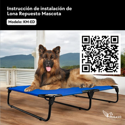 Repuesto de Lona para Catre de Mascota Marca PEGASO, Transpirable, Lavable, Resistente
