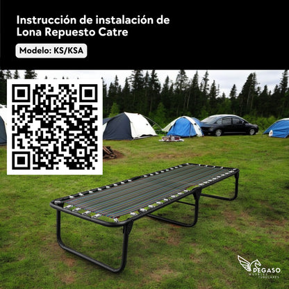 Padded Plastic Mesh with Spring for Replacement Cot – Pegaso Mod (KSA, KS, KSL)