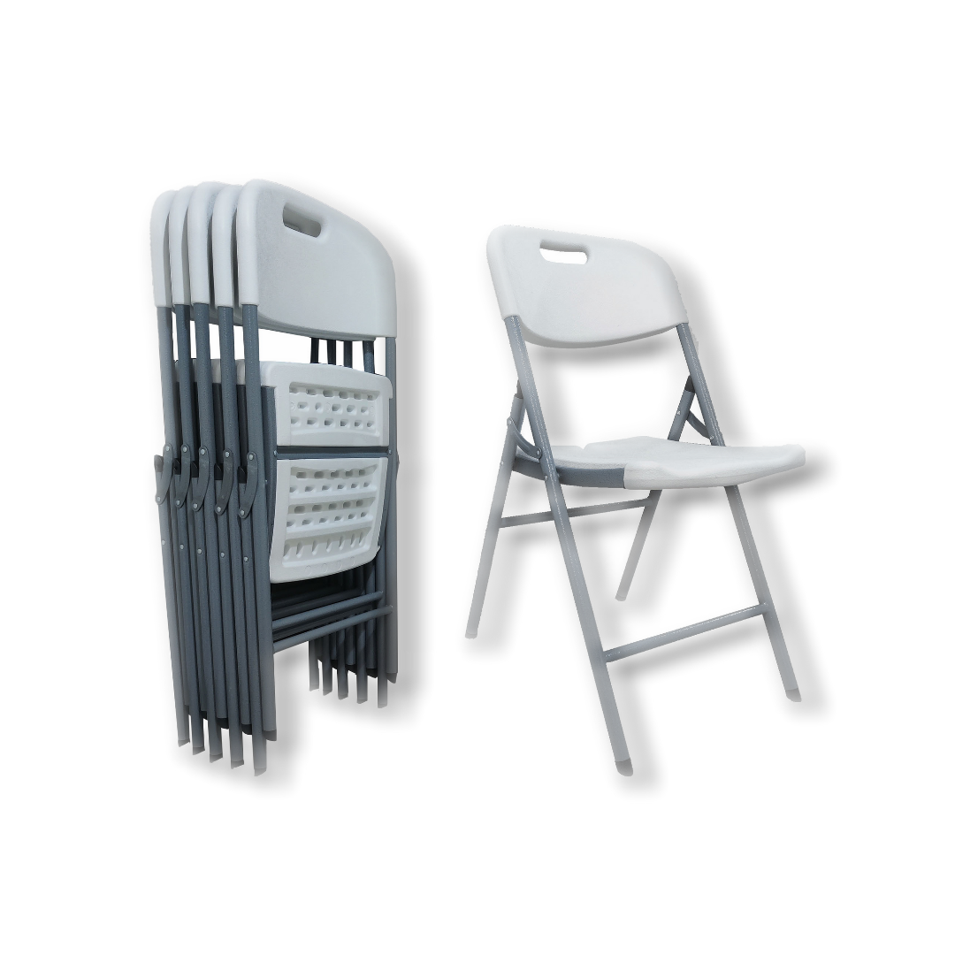 White Plastic Folding Chair