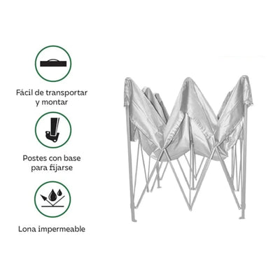 Carpa Plegable con Toldo de 3X3m