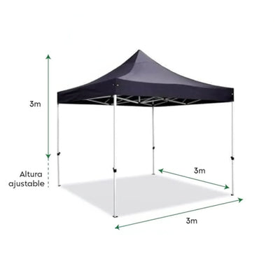 Carpa Plegable con Toldo de 3X3m