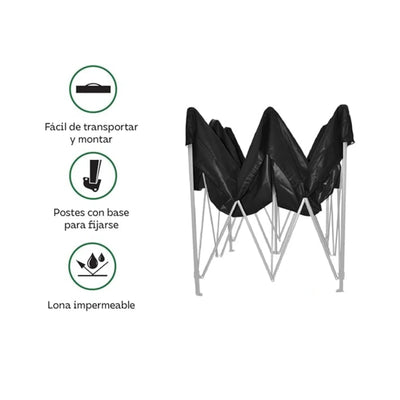 Carpa Plegable con Toldo de 3X3m
