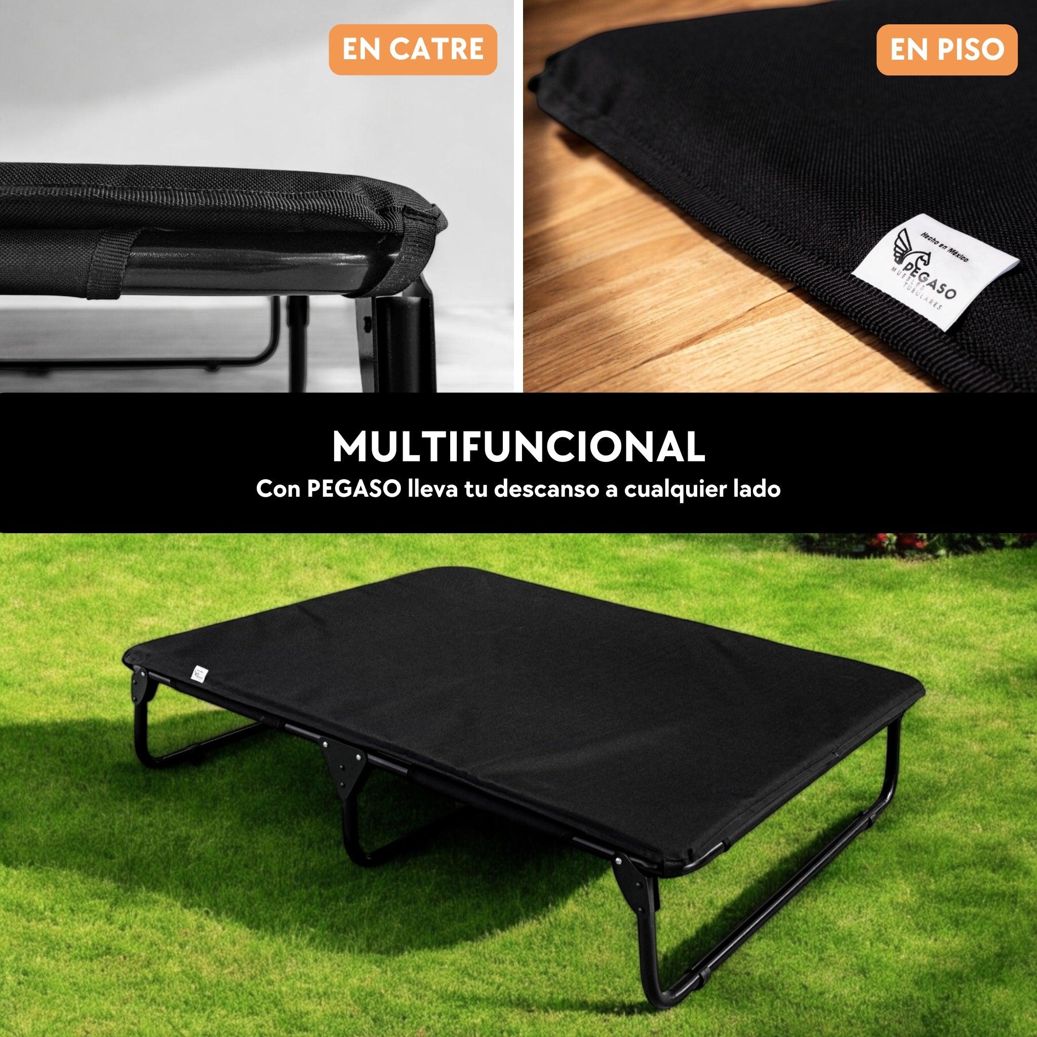 PEGASO KIT Cama/Catre + Colchoneta para Perro tamaño Extra Grande, 122x92x18 cm (Mod KM-EG)