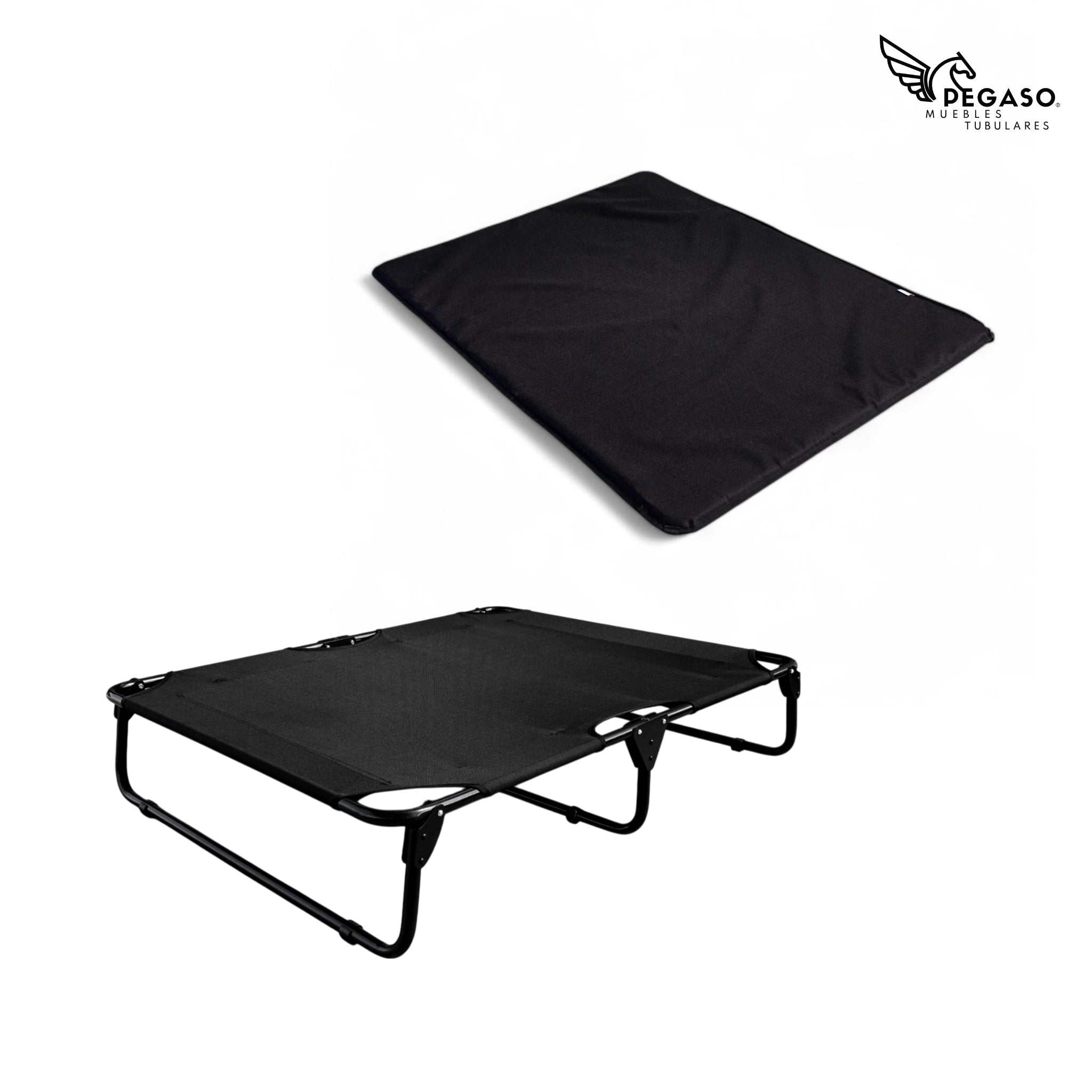 PEGASO KIT Cama/Catre + Colchoneta para Perro tamaño Extra Grande, 122x92x18 cm (Mod KM-EG)