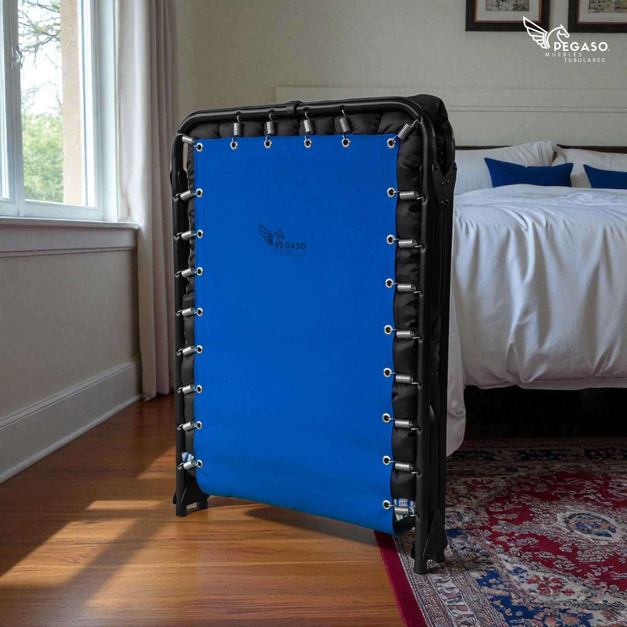 Catre Camastro Plegable de Lona Reforzada + Colchón de Borra de 5 cm (KSL-B)